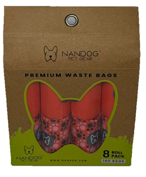 Bolsas Nandog 160 pzs — Rojo intenso con carita frenchie