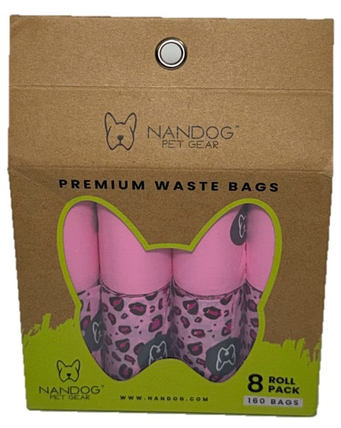 Bolsas Nandog 160 pzs — Rosa con animal print para peludas fashionistas