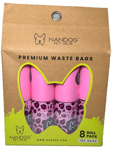 Bolsas Nandog 160 pzs — Rosa con animal print para peludas fashionistas