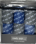 Bolsas Rowdy Pups 320 pzs — Gris y azul con estampado de huesos