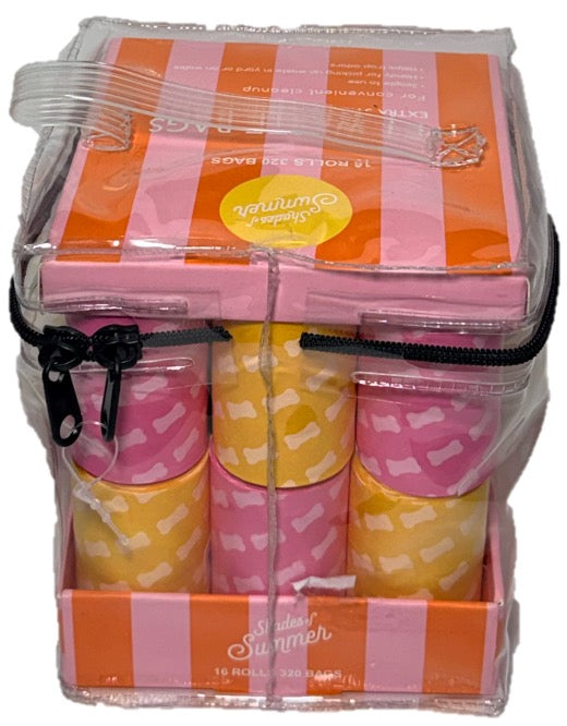 Bolsas Shades of Summer 320 pzs — Rosa y amarillo con estampado de huesitos