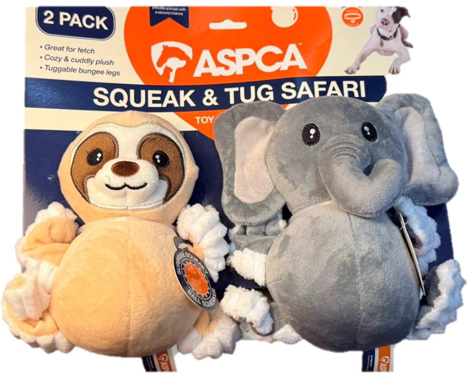 Set Peluches 2 pack elefente y perezoso ASPCA