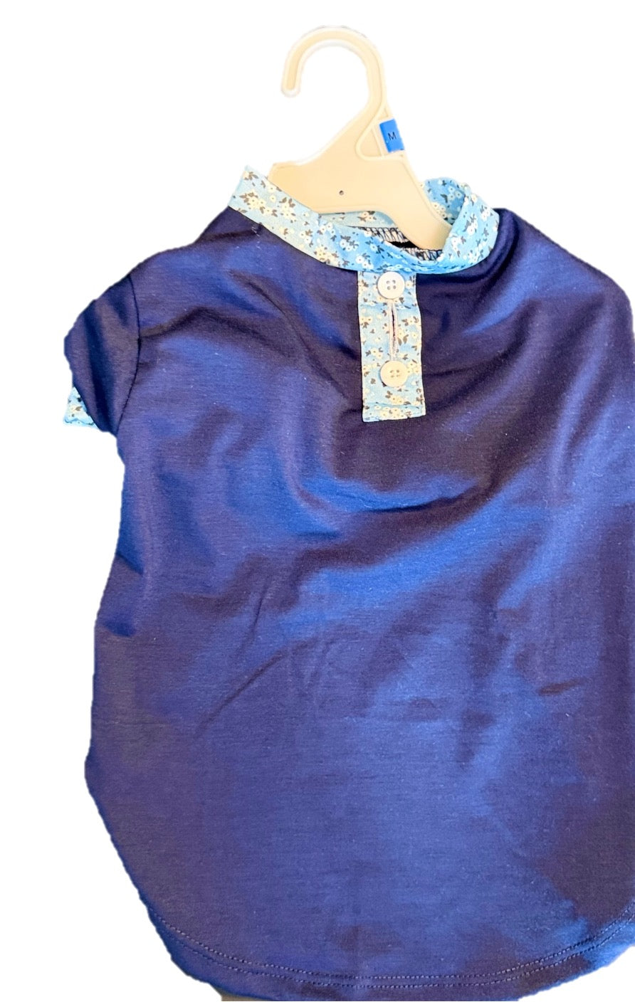 Playera con Botones Azul Marino