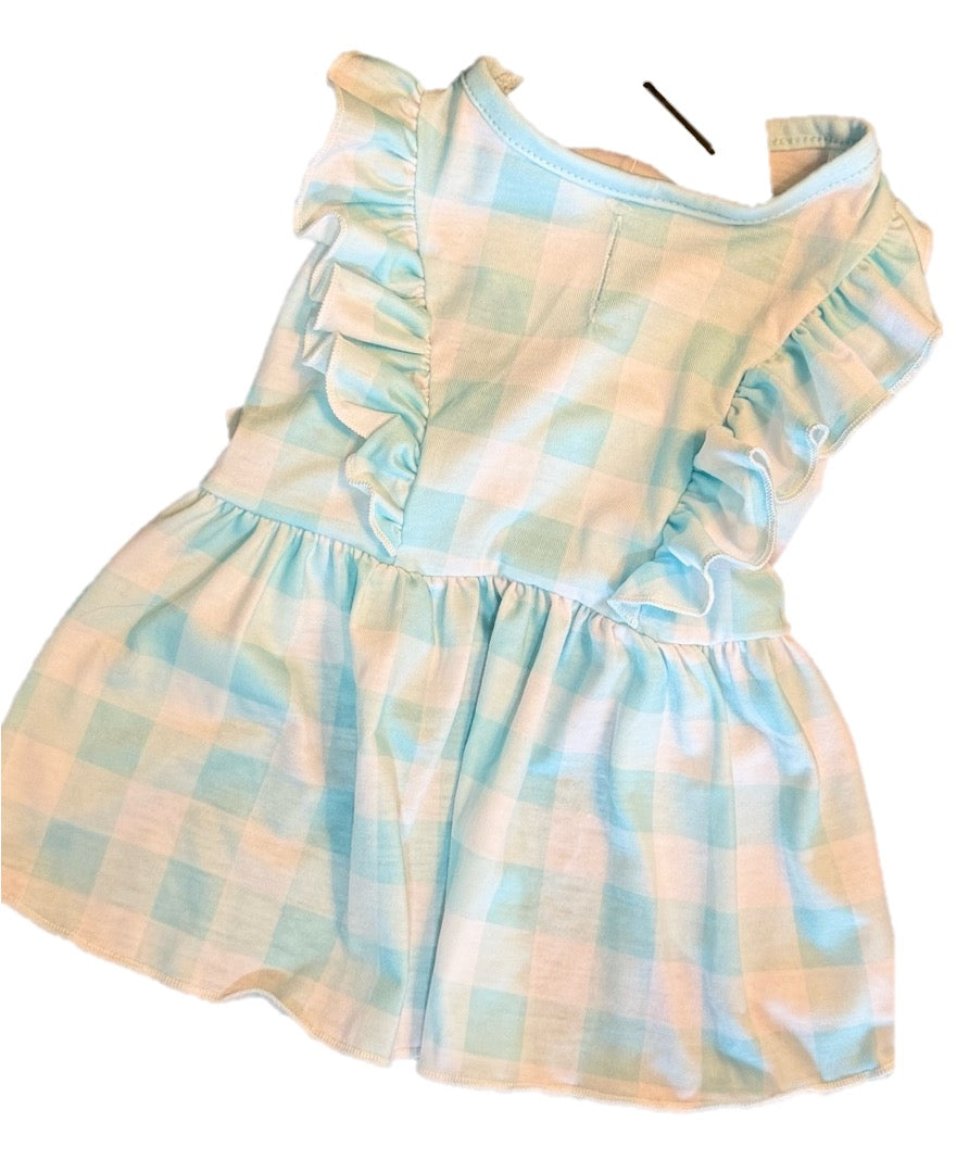 Vestido Cuadros Turquesa Little Me