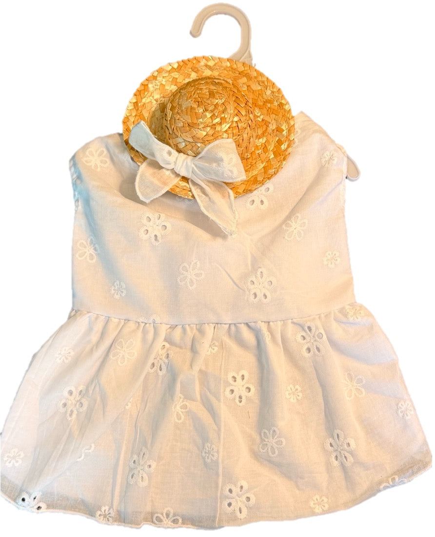 Vestido Flores Bordadas Blanco Shades of Summer