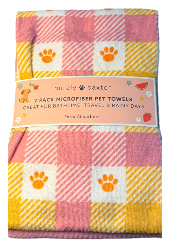 2 Pack Toalla de Baño Cuadros Patrón Rosa Purely Baxter