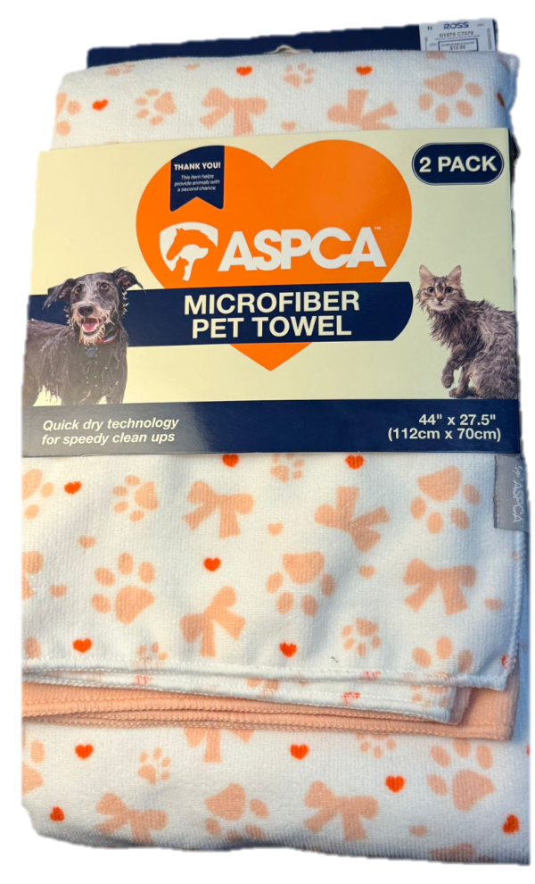 2 Pack Toalla de Baño Cuadros Patrón Rosa ASPCA