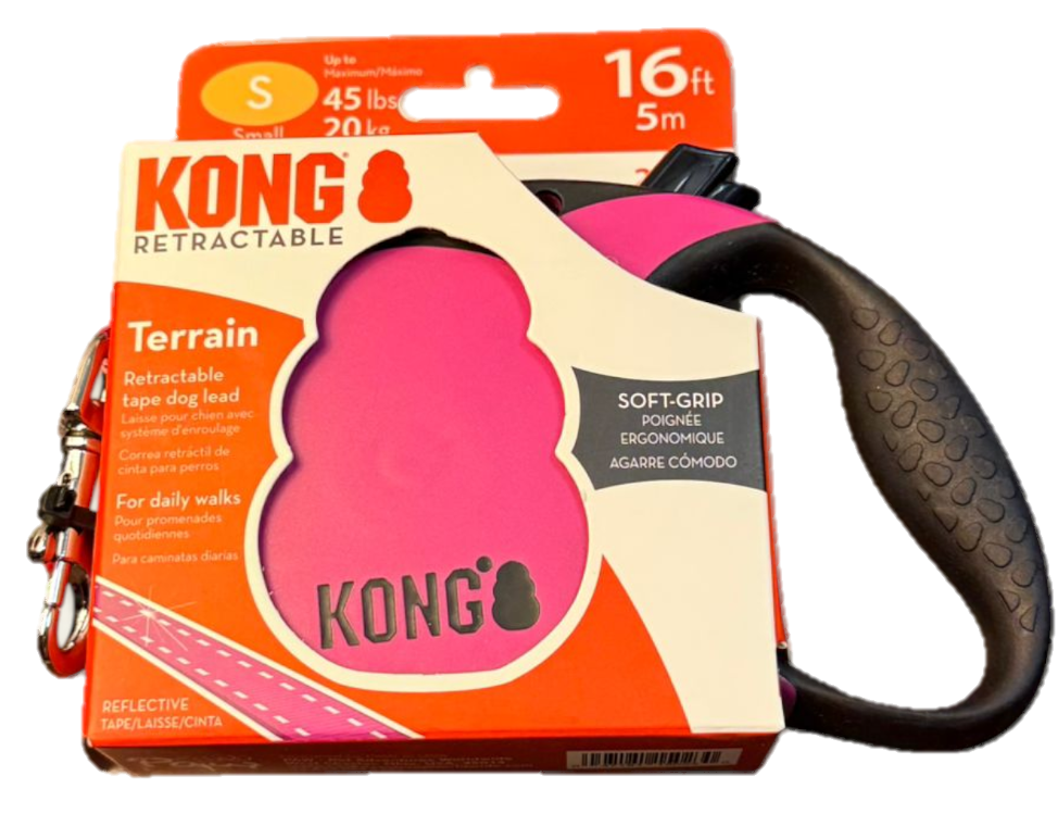 Kong Correa Retráctil Rosa