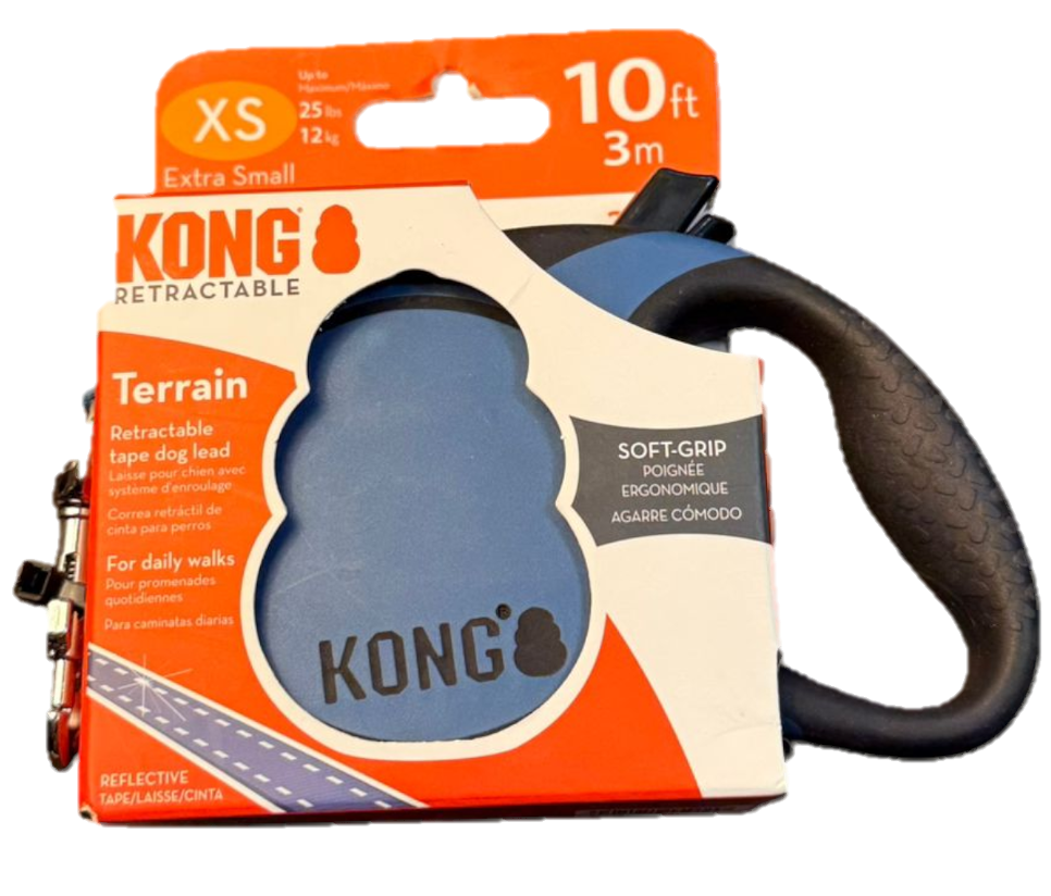 Kong Correa Retráctil Azul
