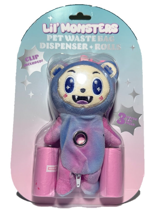 Porta Bolsas Lil' Monster Rosa — El mounstrito más dulce de tus paseos