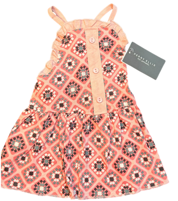 Vestido Rosa Hippie Perry Ellis