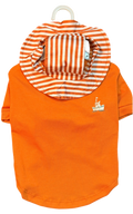 Conjunto Naranja con gorro playero Little Paws